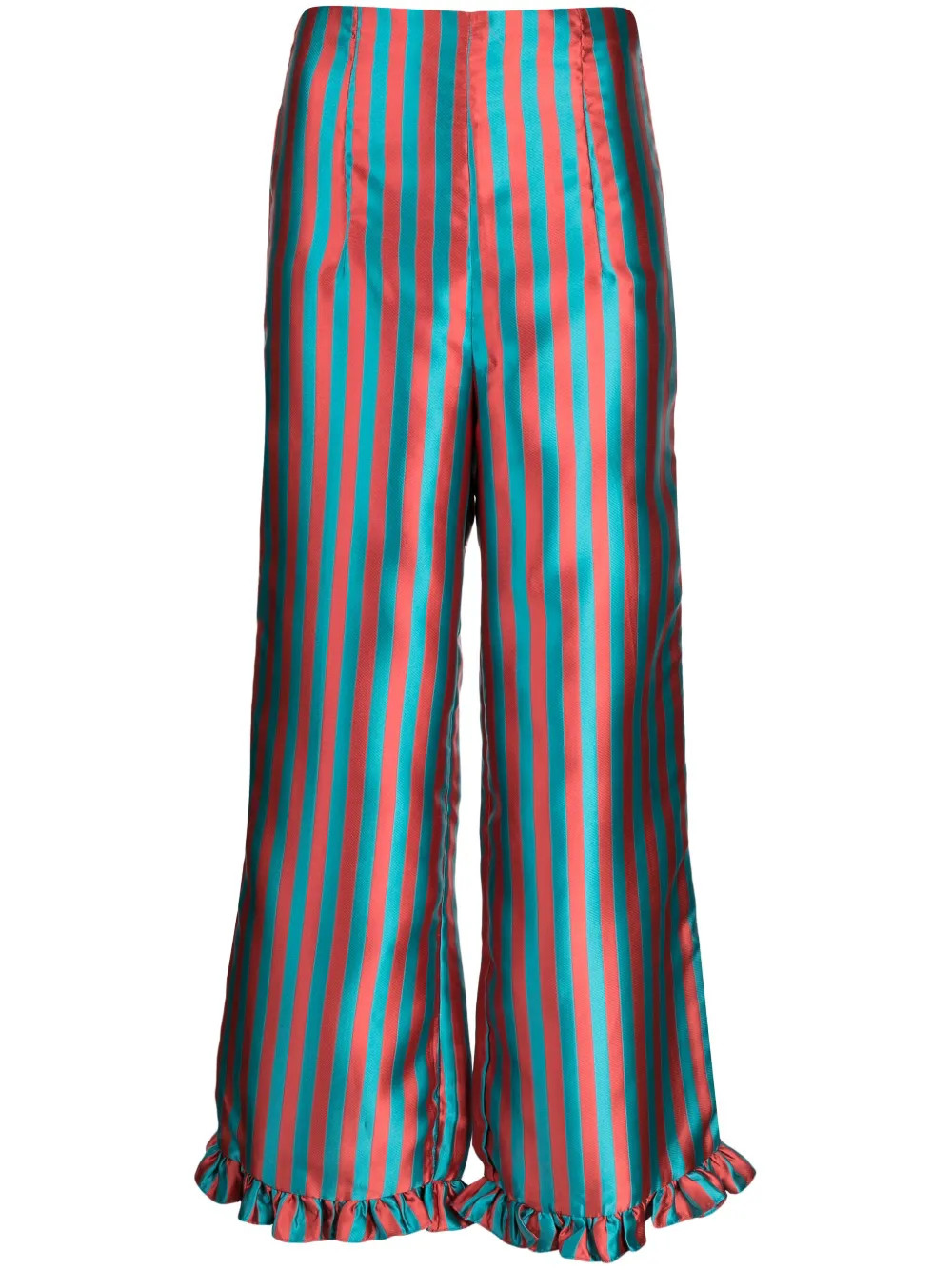 striped jacquard straight leg trousers | Farfetch Global