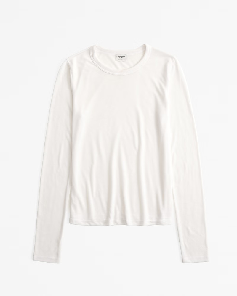 Long-Sleeve Sheer Jersey Top | Abercrombie & Fitch (US)