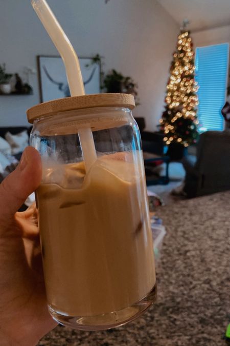 Getting rid of all the plastic in our house, replaced it with these glass cups and straws! Comes in a six pack. 

#LTKsalealert #LTKfindsunder50 #LTKHoliday