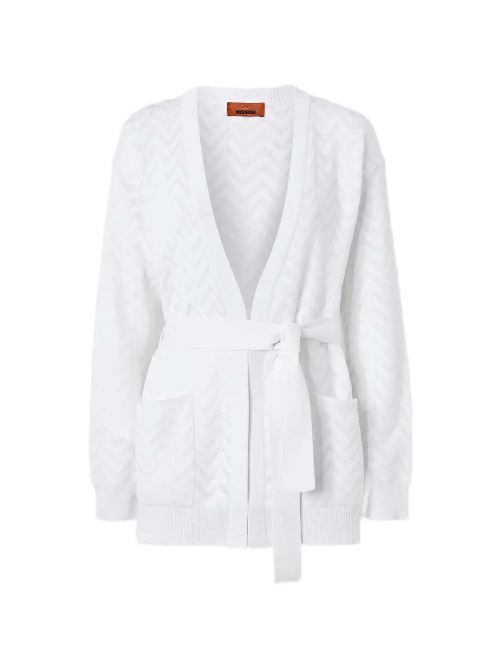 Missoni chevron belted knitwear - White | Farfetch Global