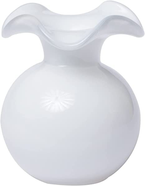 Amazon.com: Vietri Italian Hibiscus Mouthblown Glassware Vase Collection (Bud, White) : Home & Ki... | Amazon (US)