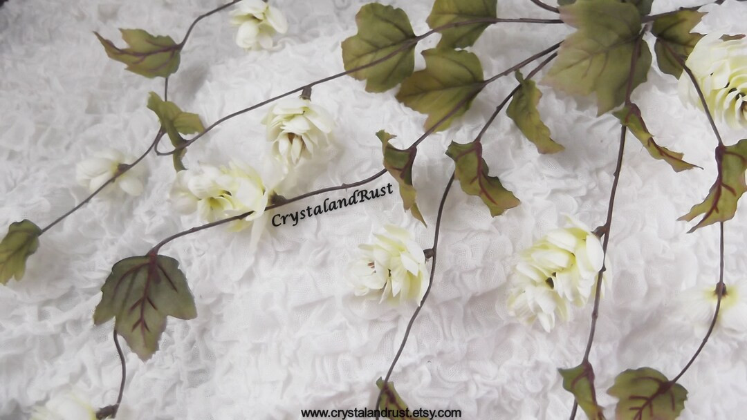 Cream Hop Stems - Artificial Silk Flowers - Foliage - Wedding Bouquets - Faux Arrangements - DIY ... | Etsy (US)