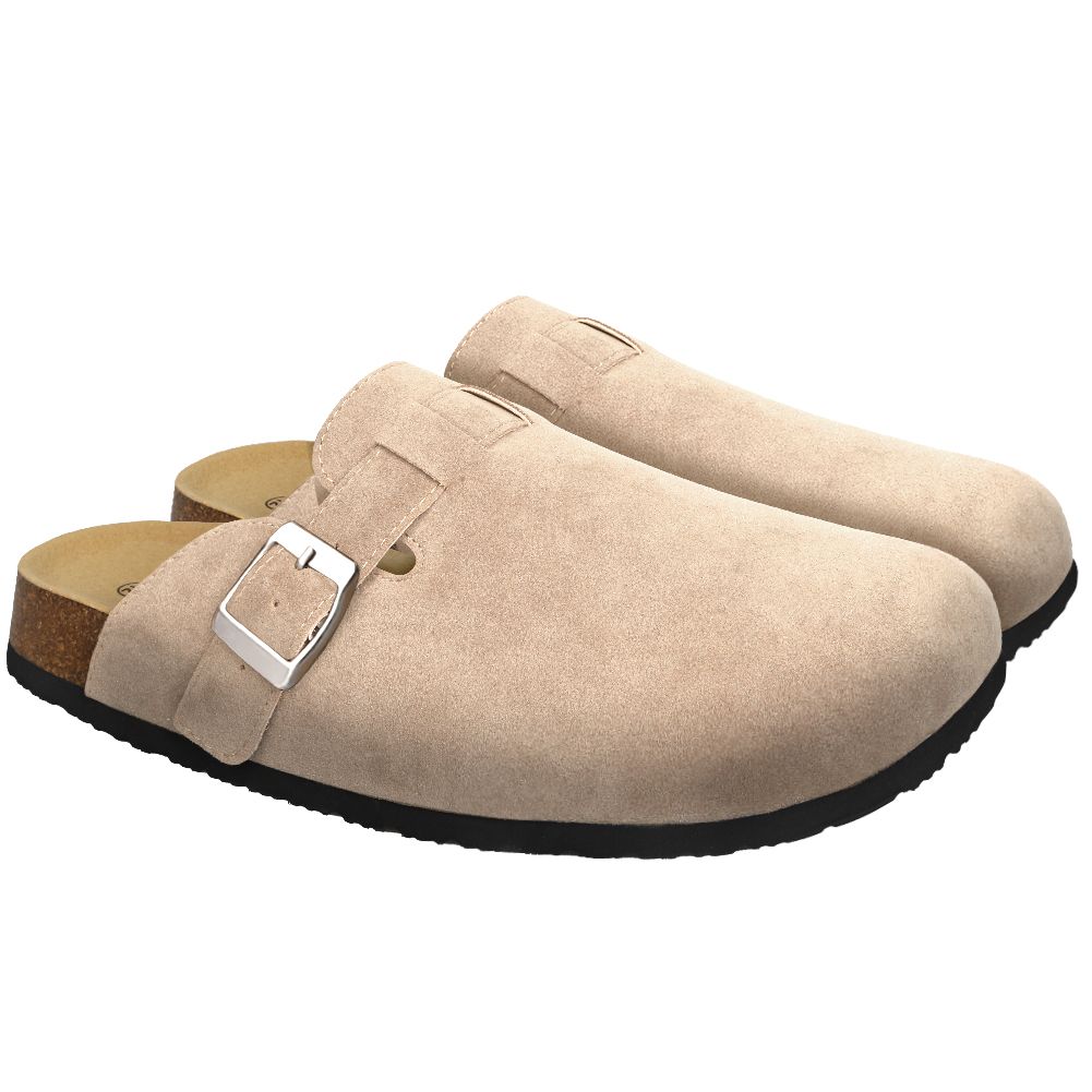 Women's Clog Suede Upper Soft Leather Clogs for Women Non-Slip Slip-on Clog Slippers Waterproof M... | Walmart (US)