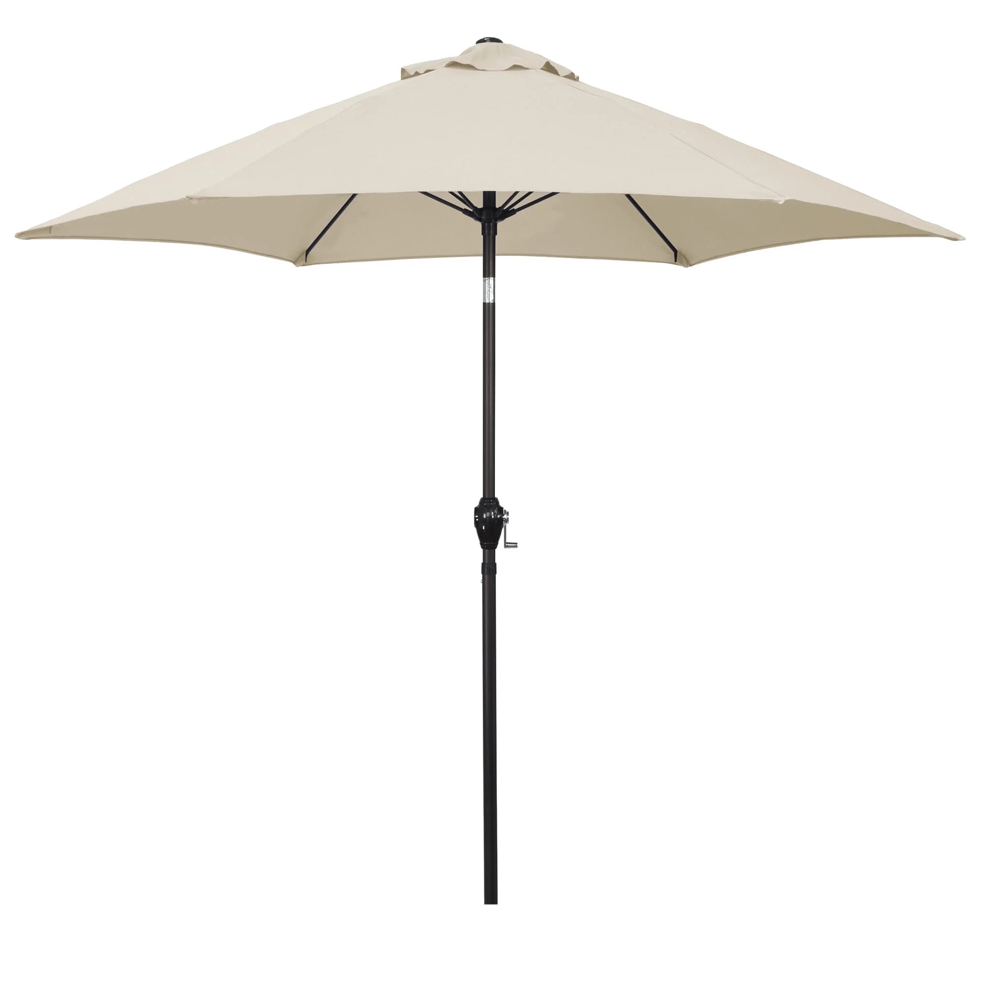 Astella 102" Antique Beige Solid Print Hexagon Market Patio Umbrella with UV Resistant Material | Walmart (US)