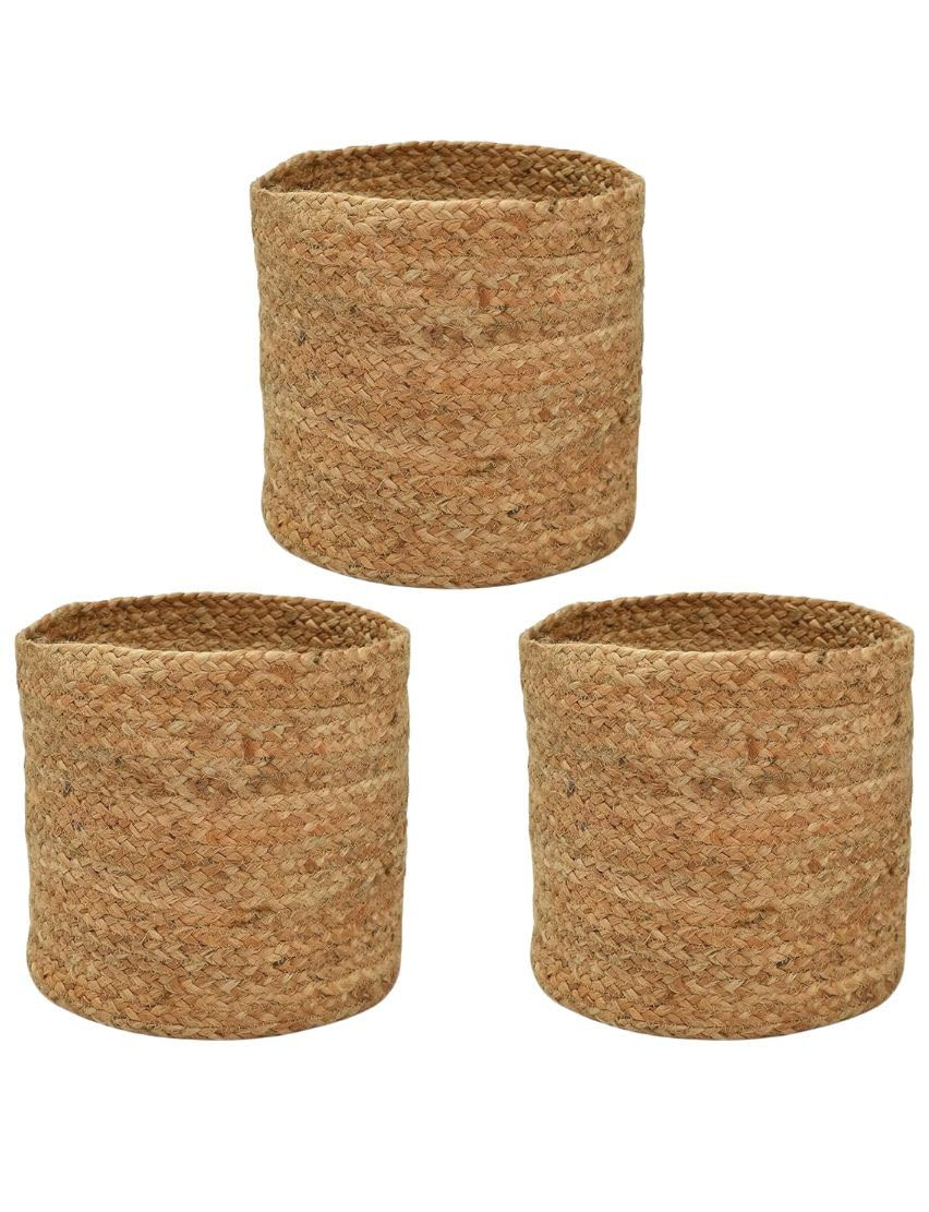 Kalakriti (Pack of 3, 6 Inch Height Jute Planter Basket | Sustainable Woven Rope Storage for Deco... | Amazon (US)