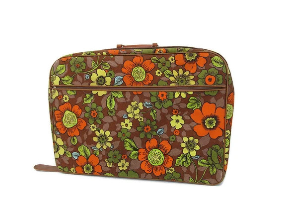 Vintage Floral Suitcase Retro Overnight Mod Flower Bold Soft | Etsy | Etsy (US)