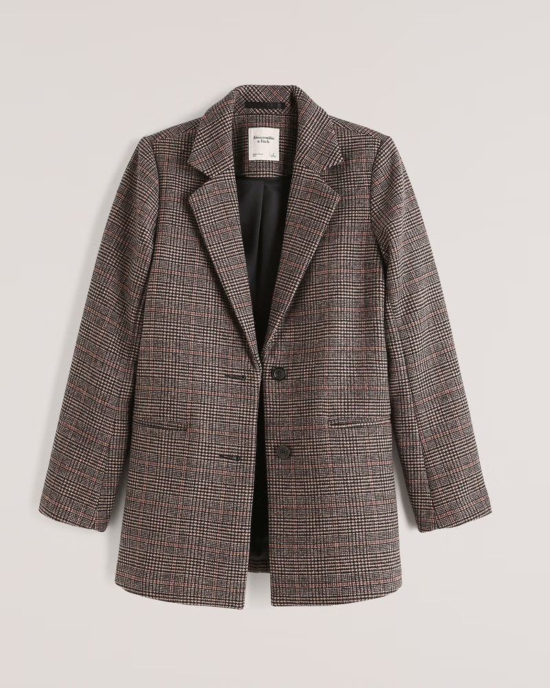 Wool-Blend Blazer Coat | Abercrombie & Fitch (US)