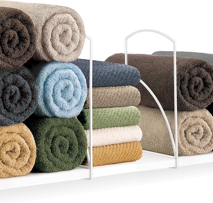 LYNK Professional\u00ae Home\u2122 Tall White Shelf Dividers - Linen Closet Organizers and Storag... | Amazon (US)