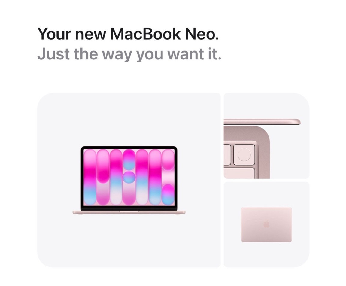 The new Apple MacBook 💻 Neo is super cute! 🤩💖 It comes in 4 colors: blush, citrus, silver, & indigo! I’m ordering the pink of course! 💗 It’s extremely lightweight & will be perfect to travel with! ✈️ You can also choose the storage capacity you want… only $100 more to get the most which is 512gb! Amazing product & the first MacBook that’s actually super affordable! 🙌 #apple #applemacbook #macbookneo #pink #workaholic #contentcreator #digitalcreator #travelagentlife #traveladvisor #vacationplanner

#LTKdayinmylife #LTKmorningroutine