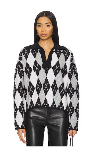 Sara Argyle Sweater in Black Multi | Revolve Clothing (Global)