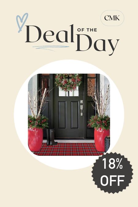 CMK Deal of the Day: plaid holiday rug, 18% off & under $20! Great for entry way or porch! Sharing some other holiday home decor favorites! 

#LTKHoliday #LTKhome #LTKsalealert