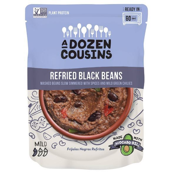A Dozen Cousins Refried Black Beans - 10oz | Target