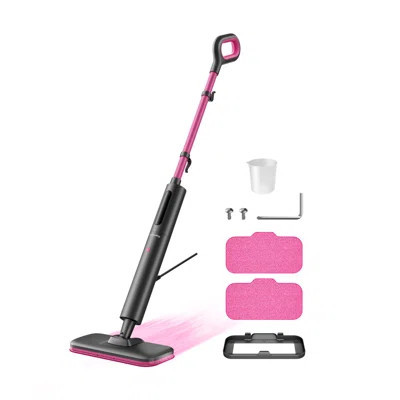 Schenley Pocket Steam Mop With 15s Fast Heat-up, 3 Steam Modes, And Washable Pads, Lightweight & Self-standing Design | Wayfair North America