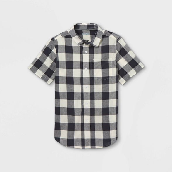 Boys' Stretch Woven Short Sleeve Button-Down Shirt - Cat & Jack™ | Target