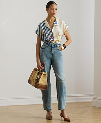 Lauren Ralph Lauren Women's High-Rise Barrel Jeans - Macy's | Macy's