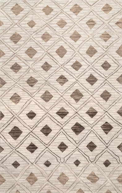 Beige Coco Trellis Wool Area Rug | Rugs USA