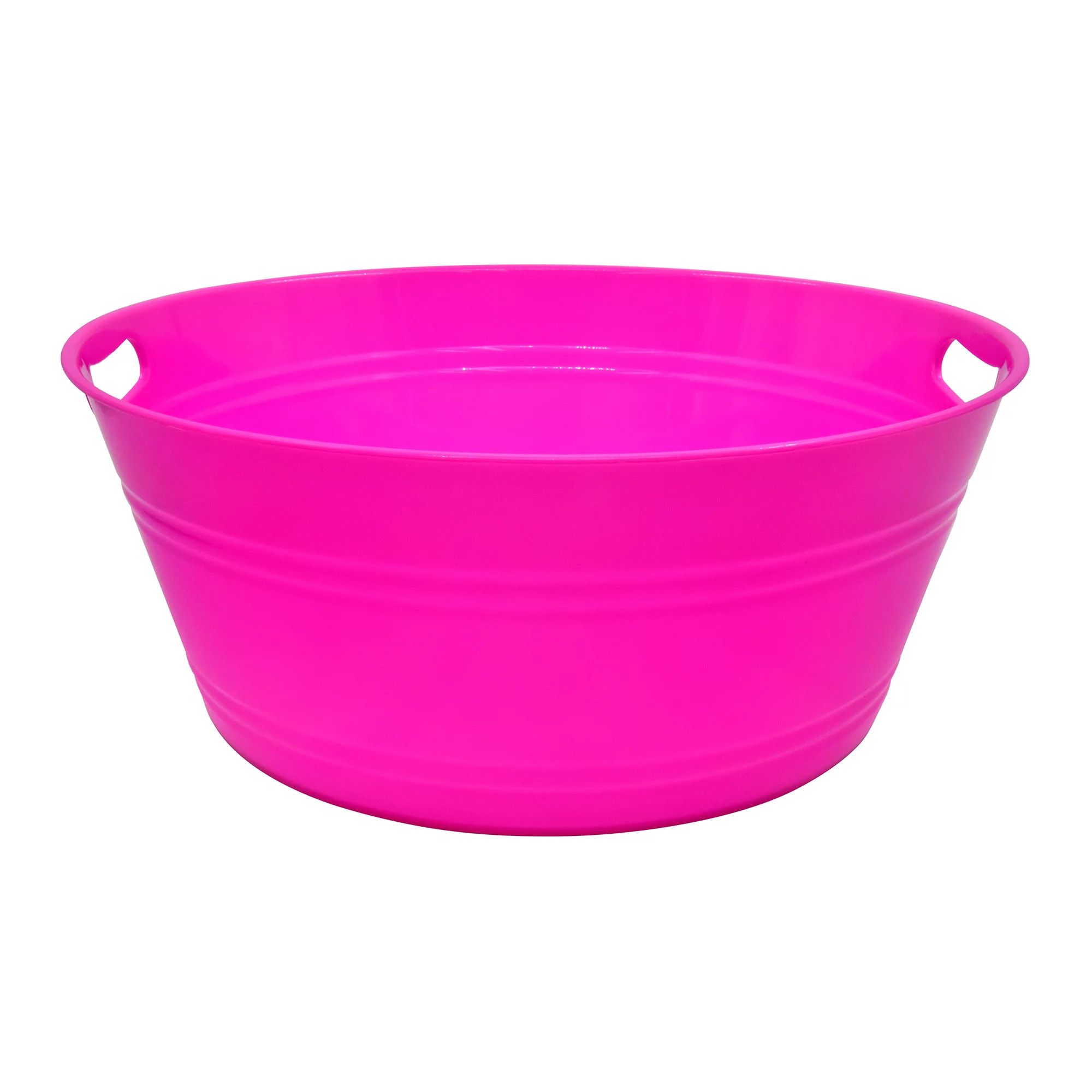Way to Celebrate Plastic 17.5" Round Party Tub, Pink, 1 Count | Walmart (US)
