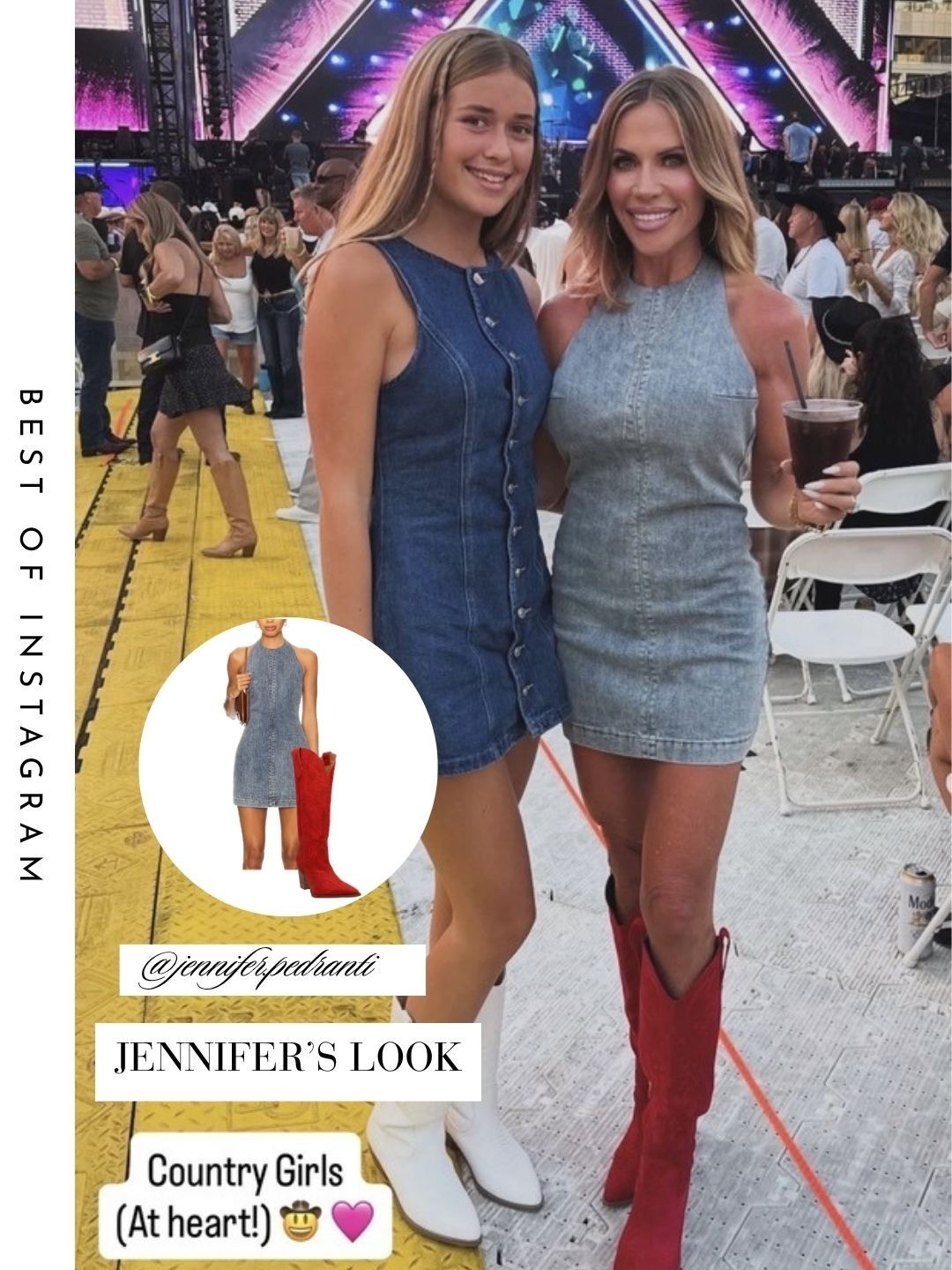 Jennifer Pedranti’s Denim Mini Dress 📸 = @jennifer.pedranti