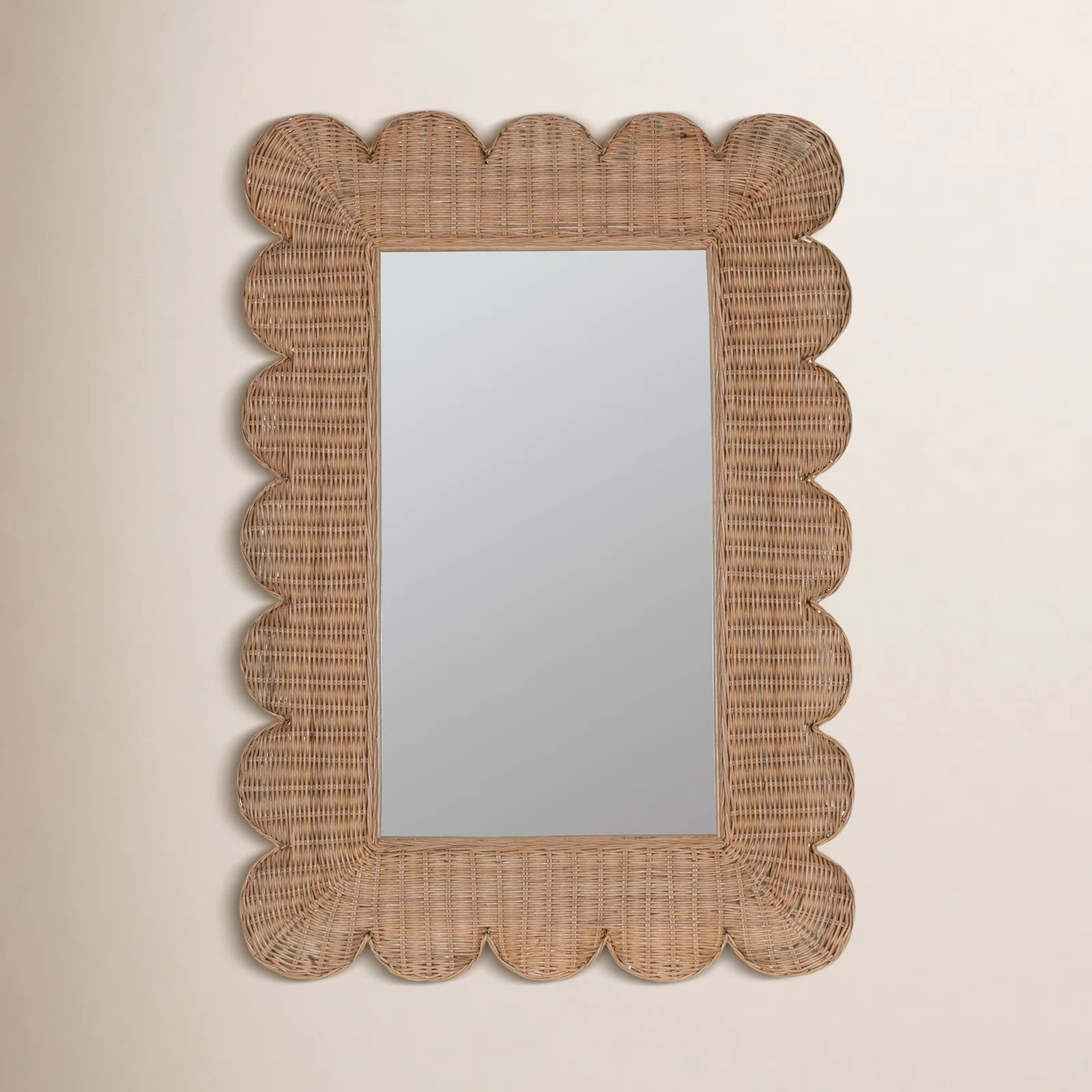 Rattan Scalloped Mirror | Wayfair North America