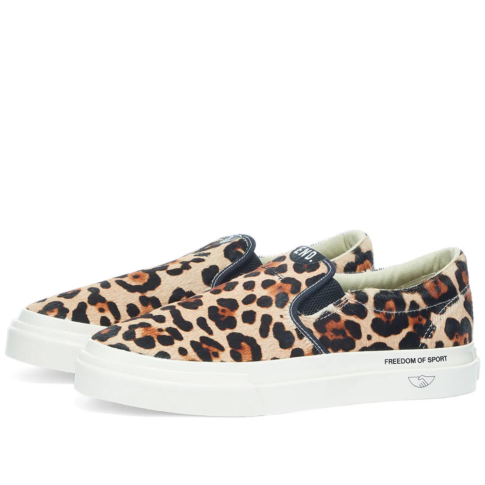 END. x Stepney Workers Club Men's Lister Sneakers in Leopard, Size UK 6 | END. Clothing | END. Clothing