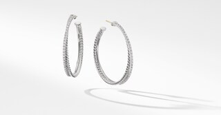 The Crossover Collection® XL Hoop Earrings with Diamonds | David Yurman