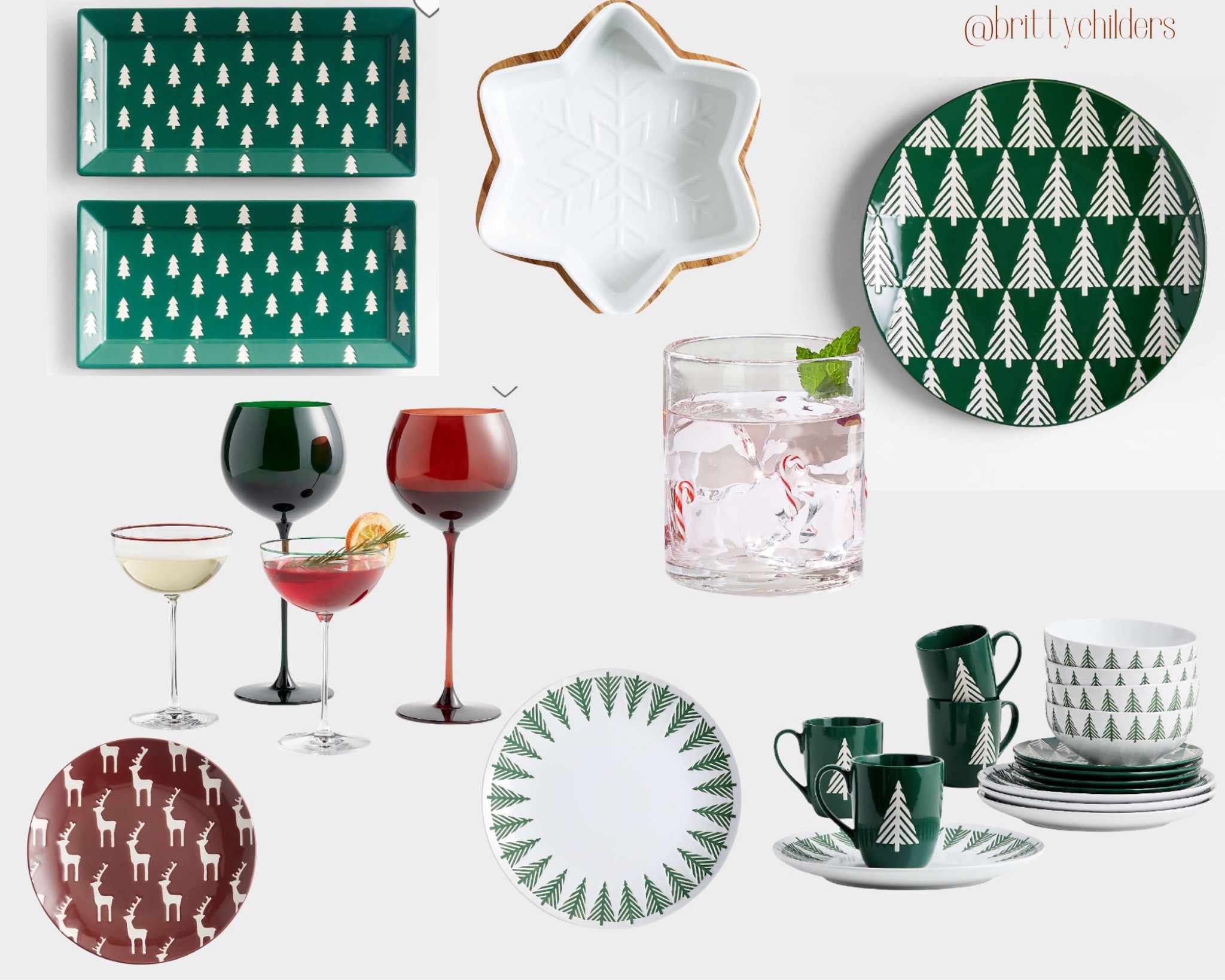 Crate and barrel Christmas plates, Christmas wine glasses, holiday dinnerware, Christmas tree dinnerware 

#LTKSeasonal #LTKhome #LTKHoliday