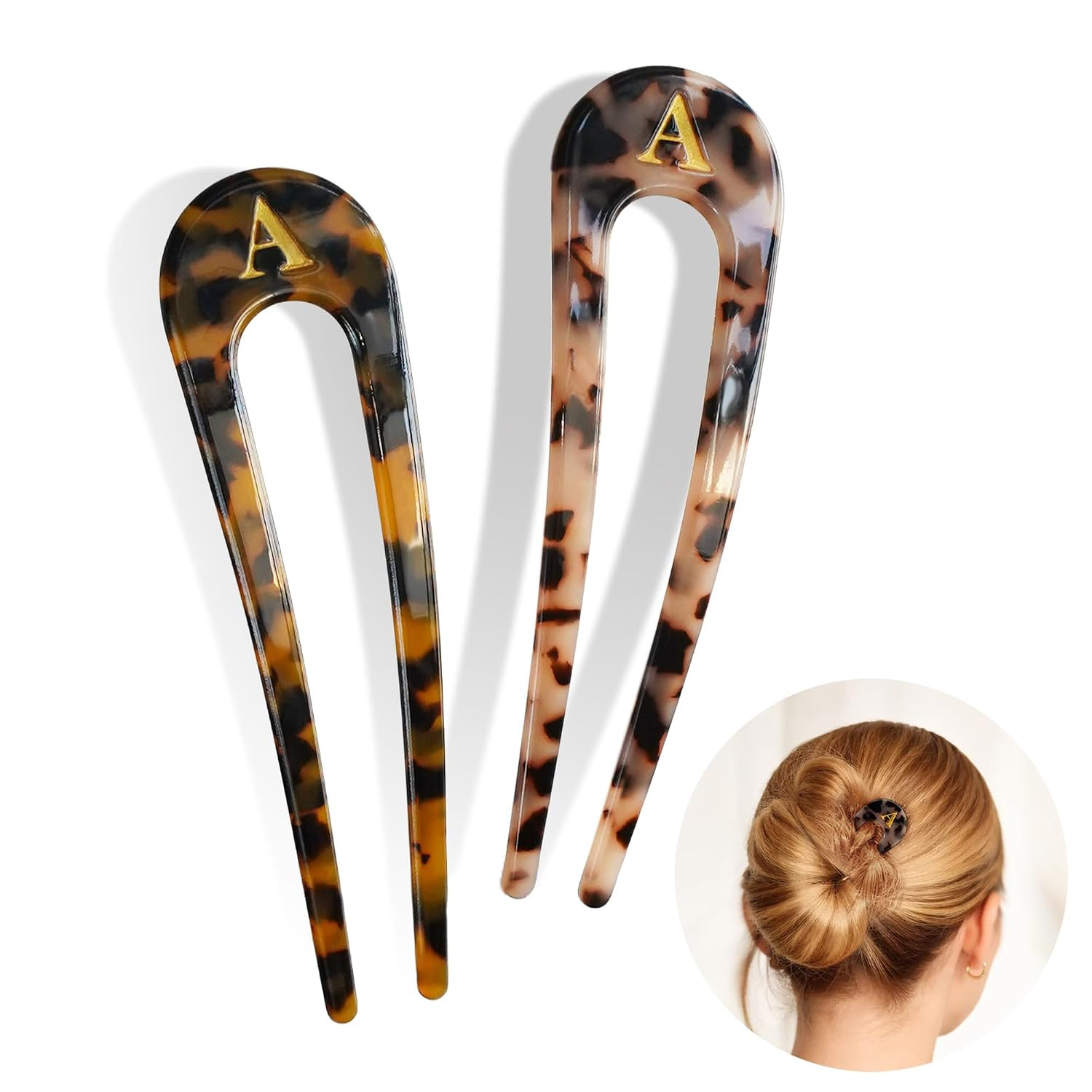 French Hair Pin - Christmas Birthday Gifts for Women Girls - 2Pcs | Amazon (US)