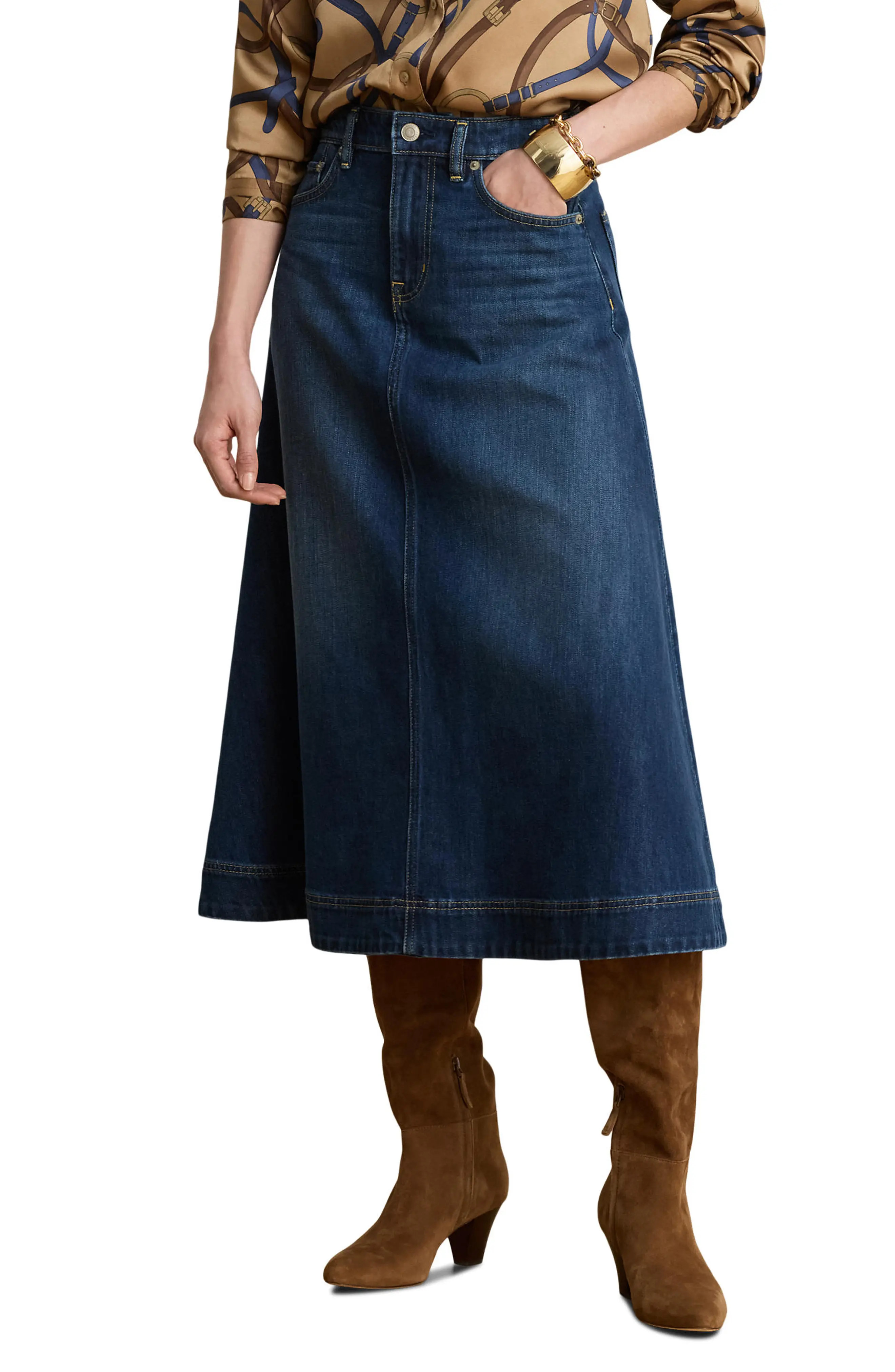Denim Midi Skirt | Nordstrom