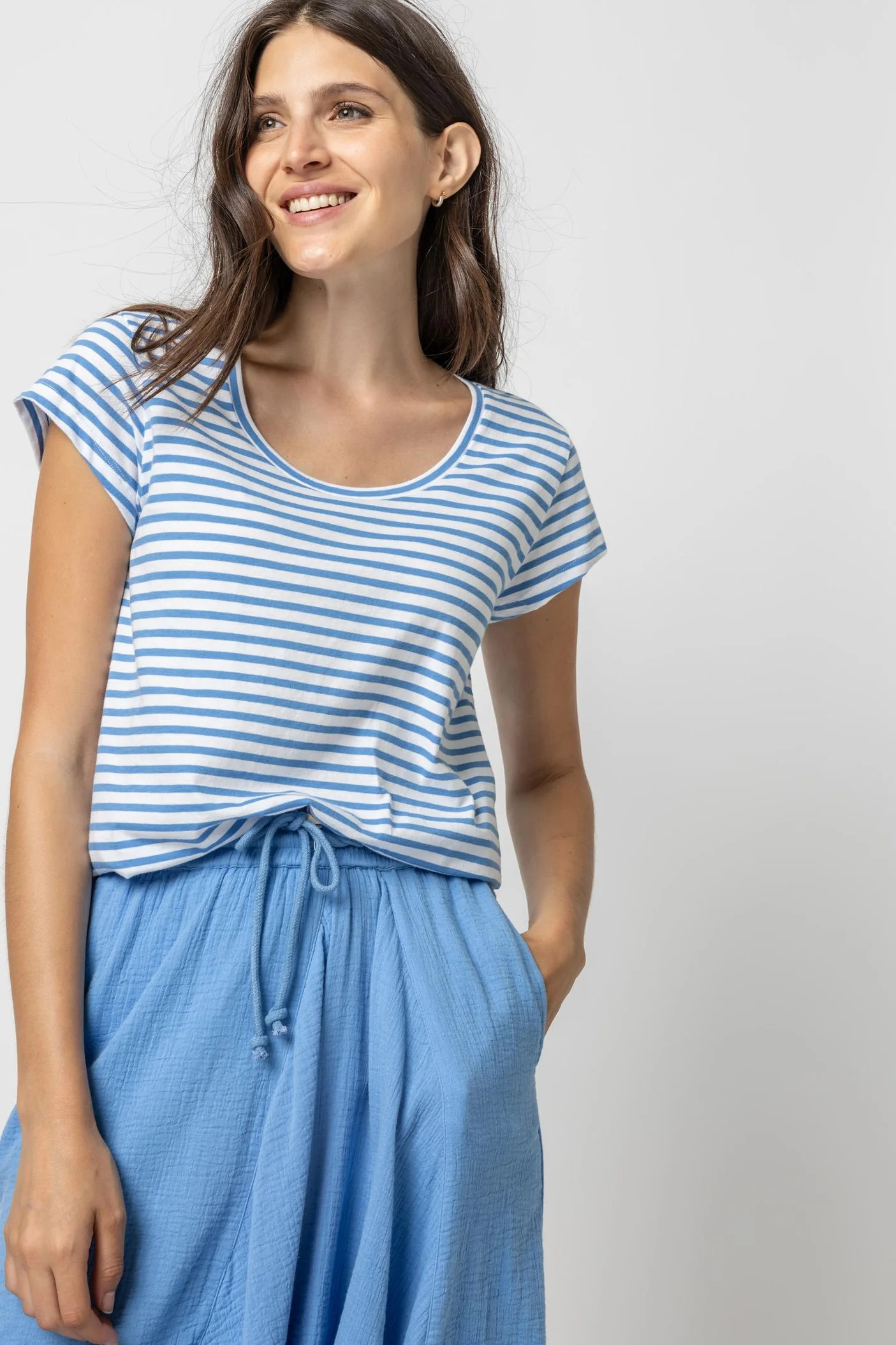 Striped Scoop Neck | Lilla P