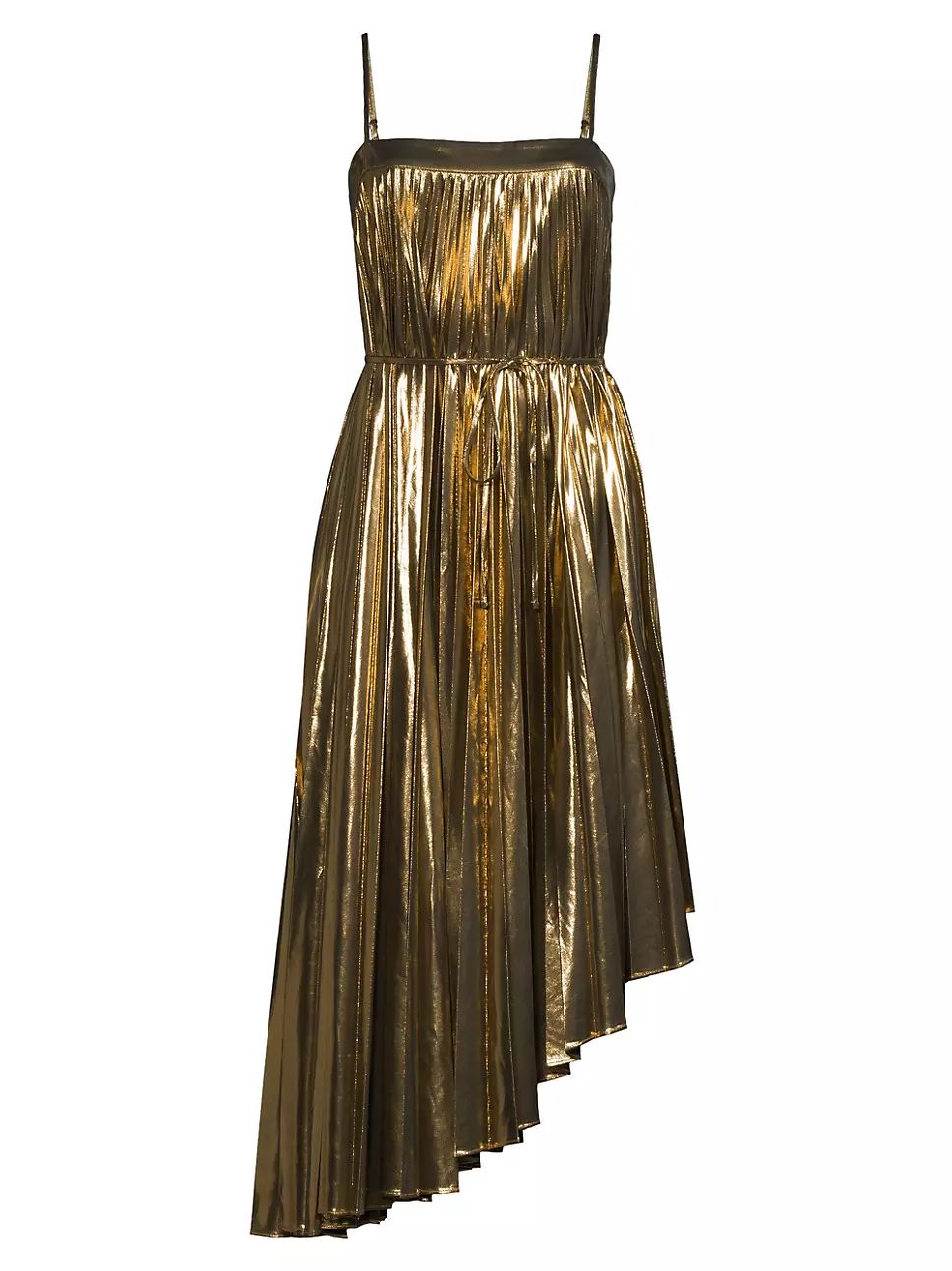 Milly Irene Metallic Asymmetric Midi-Dress | Saks Fifth Avenue