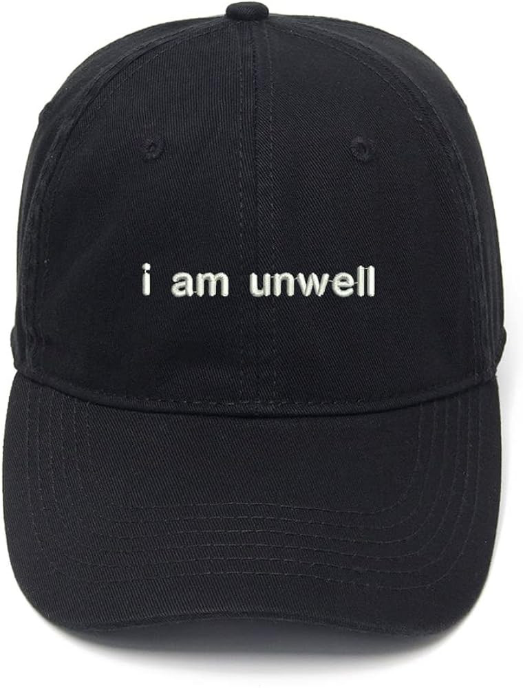 Baseball Caps I am Unwell Embroidered Cap Unisex Washed Cotton Adjustable Embroidery Cap | Amazon (US)