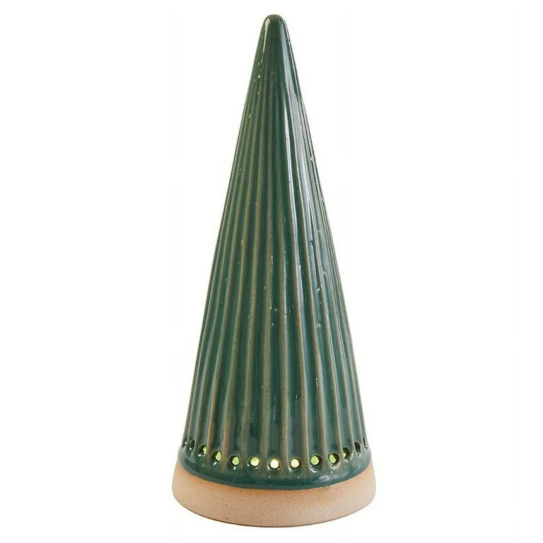 Lighted Ceramic Tabletop Trees - Green | Walmart (US)