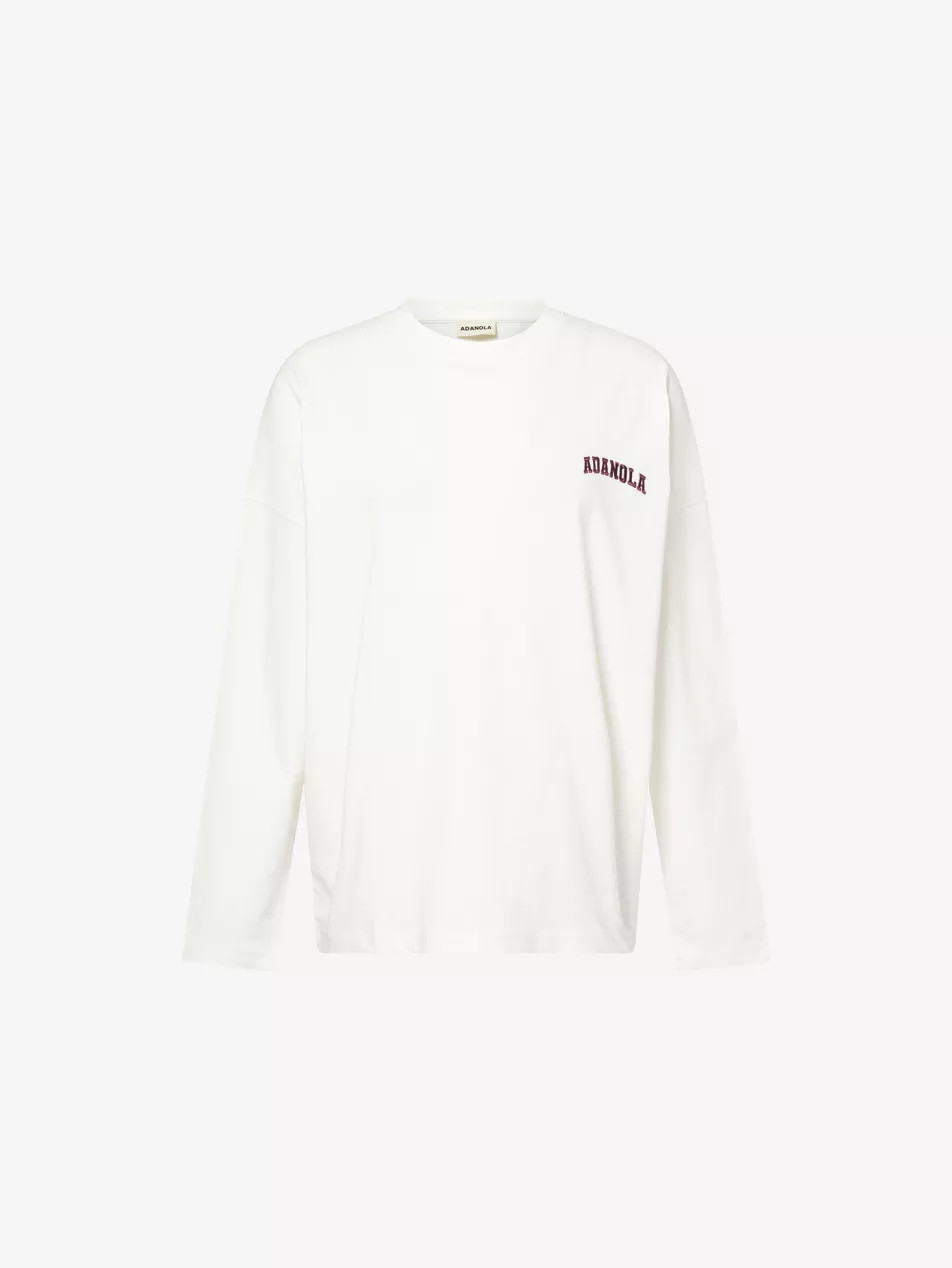Varsity Drop-Shoulder Cotton-Jersey Sweatshirt | Selfridges