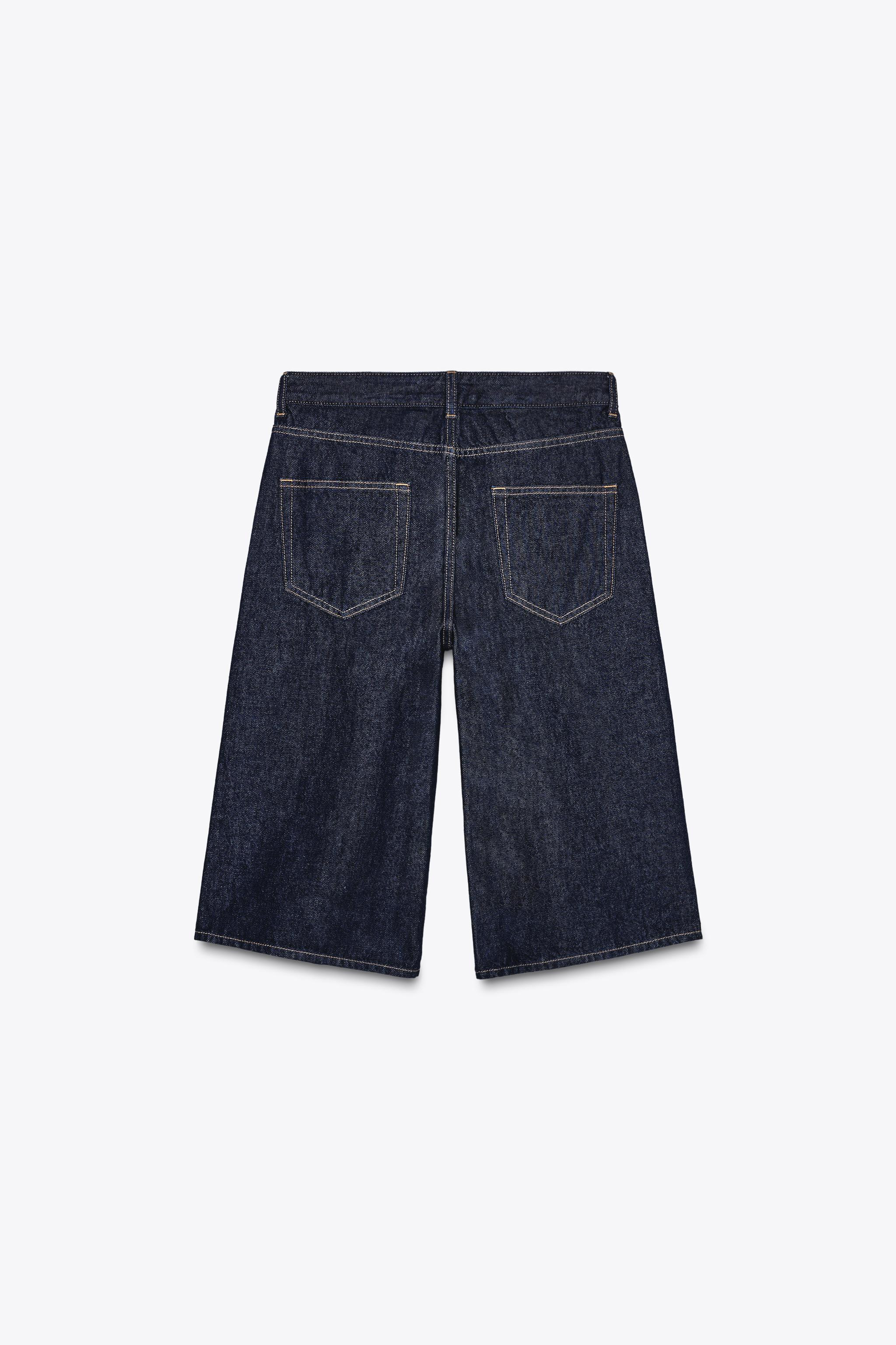 ZW COLLECTION DENIM LONG SHORTS | Zara US
