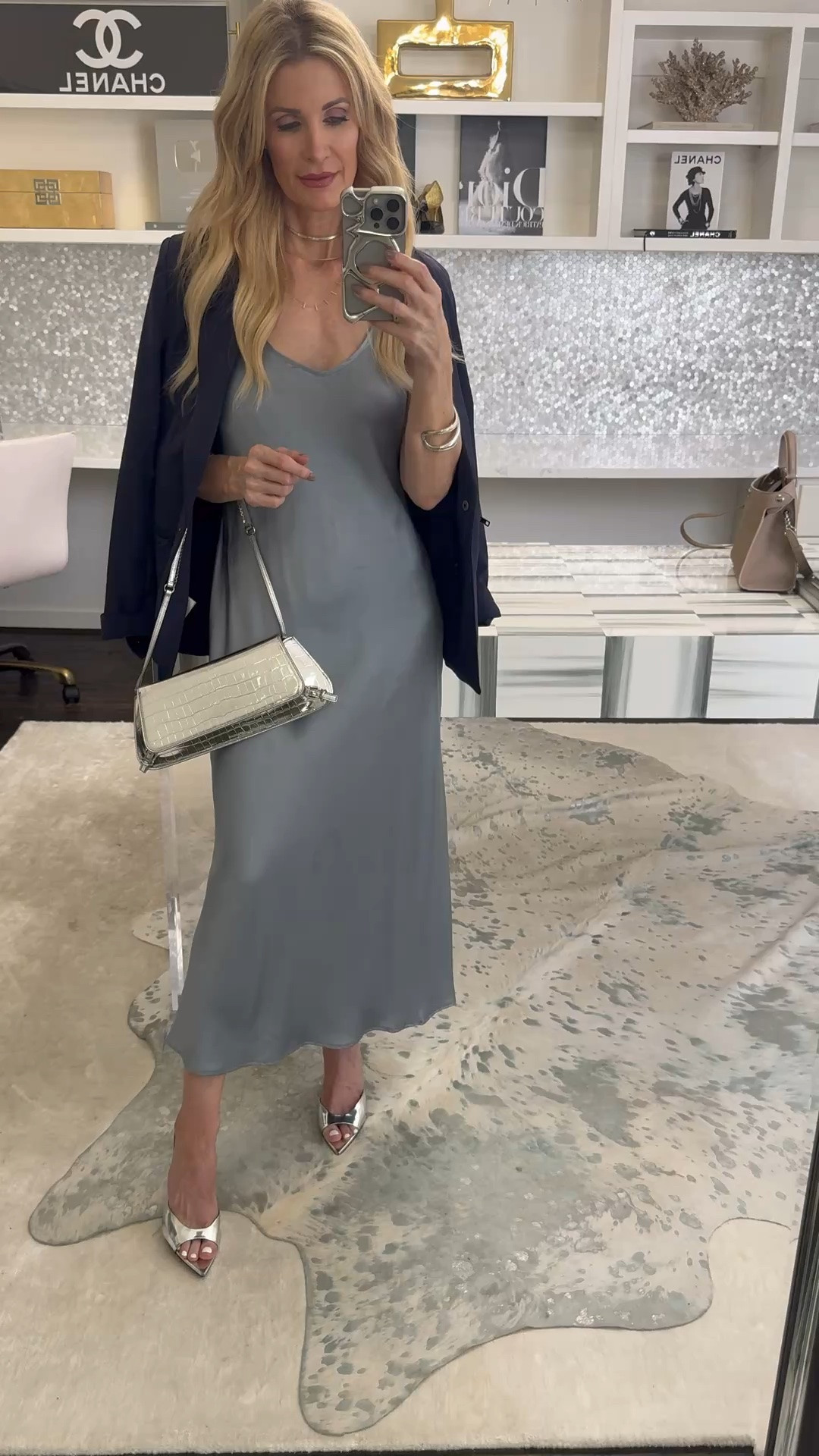 A timeless navy blazer is one of those wardrobe staples every woman needs 🤍 I paired this gorgeous navy blazer with the most beautiful slate blue slip dress, and the combination is effortlessly chic, timeless, and classic. The dress is under $100 and perfect for date nights, weddings, dinners, vacations, and so many other occasions. Both pieces are such elevated staples you’ll wear on repeat! ✨

Wearing an XS in both the blazer and the dress, and both run true to size.

#LTKootd #LTKgrwm #LTKxMadewell