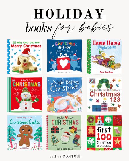 Christmas books for babies 👶🏼🎄

| baby books for christmas, baby’s first christmas, holiday books for baby, baby books, baby gift guide, gifts for baby |

#LTKbaby #LTKGiftGuide #LTKHoliday