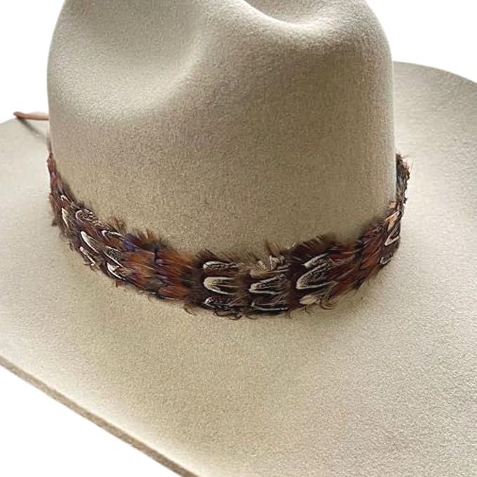 Western Feather Cowboy Hat Band for Men Women Natural Feather Starling | Amazon (US)