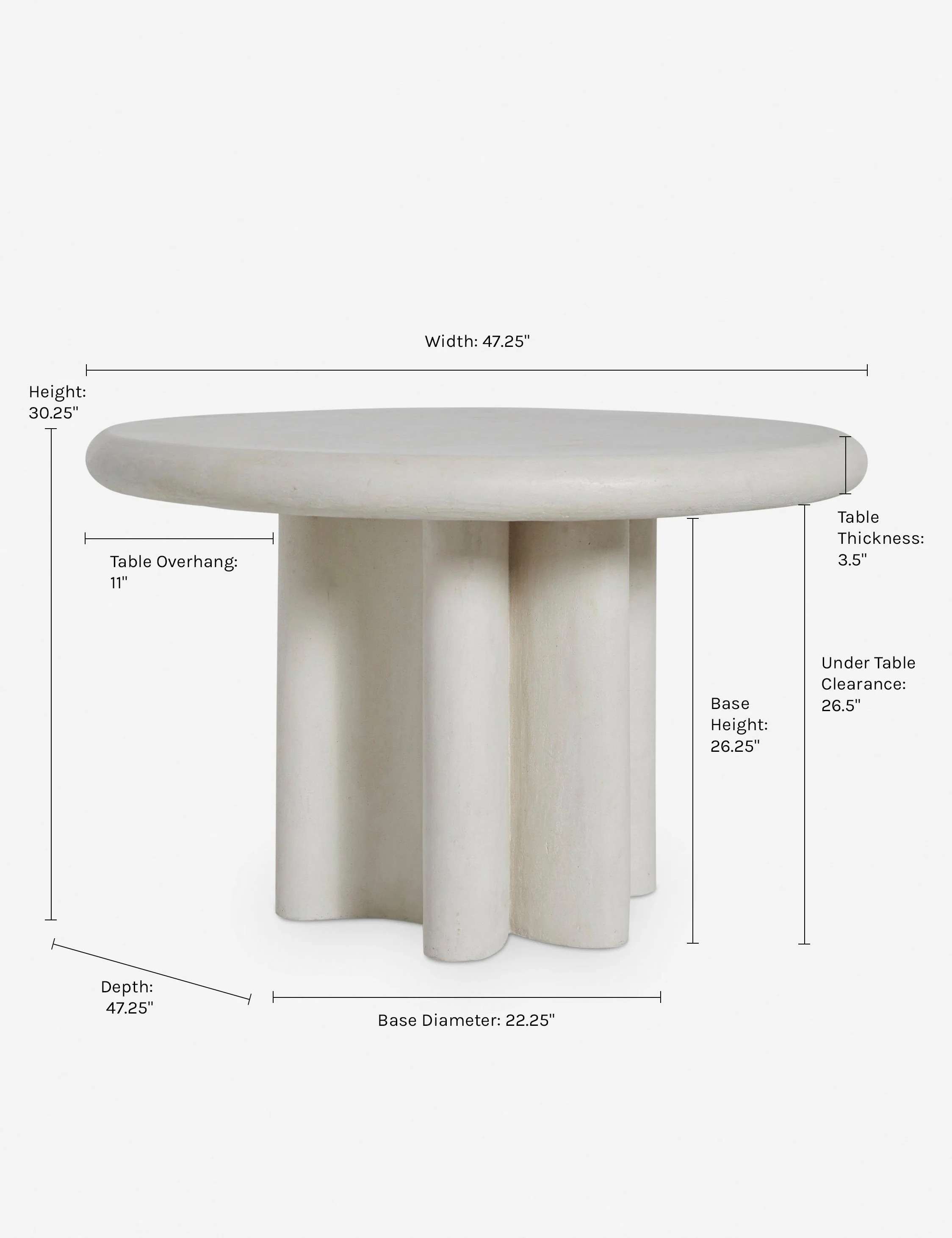 Ruiz Indoor / Outdoor Round Dining Table | Lulu and Georgia 