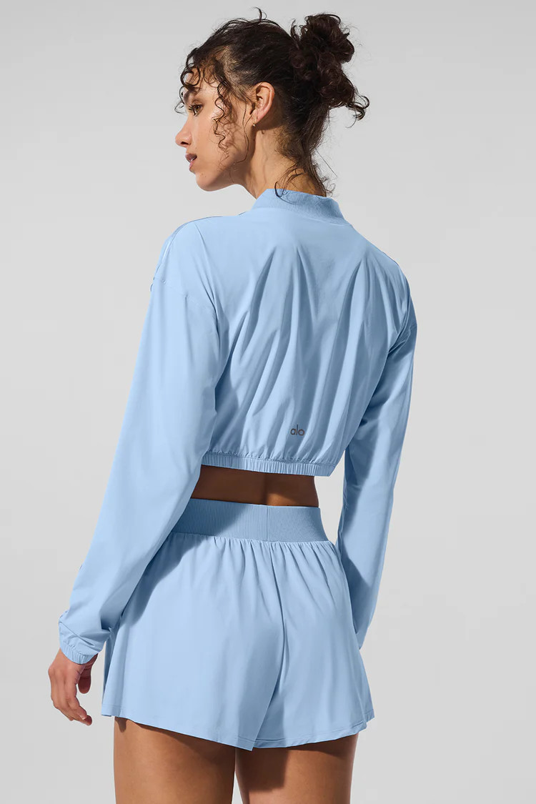 Cropped Breezy Full-Zip Cover Up | Alo Yoga (US)