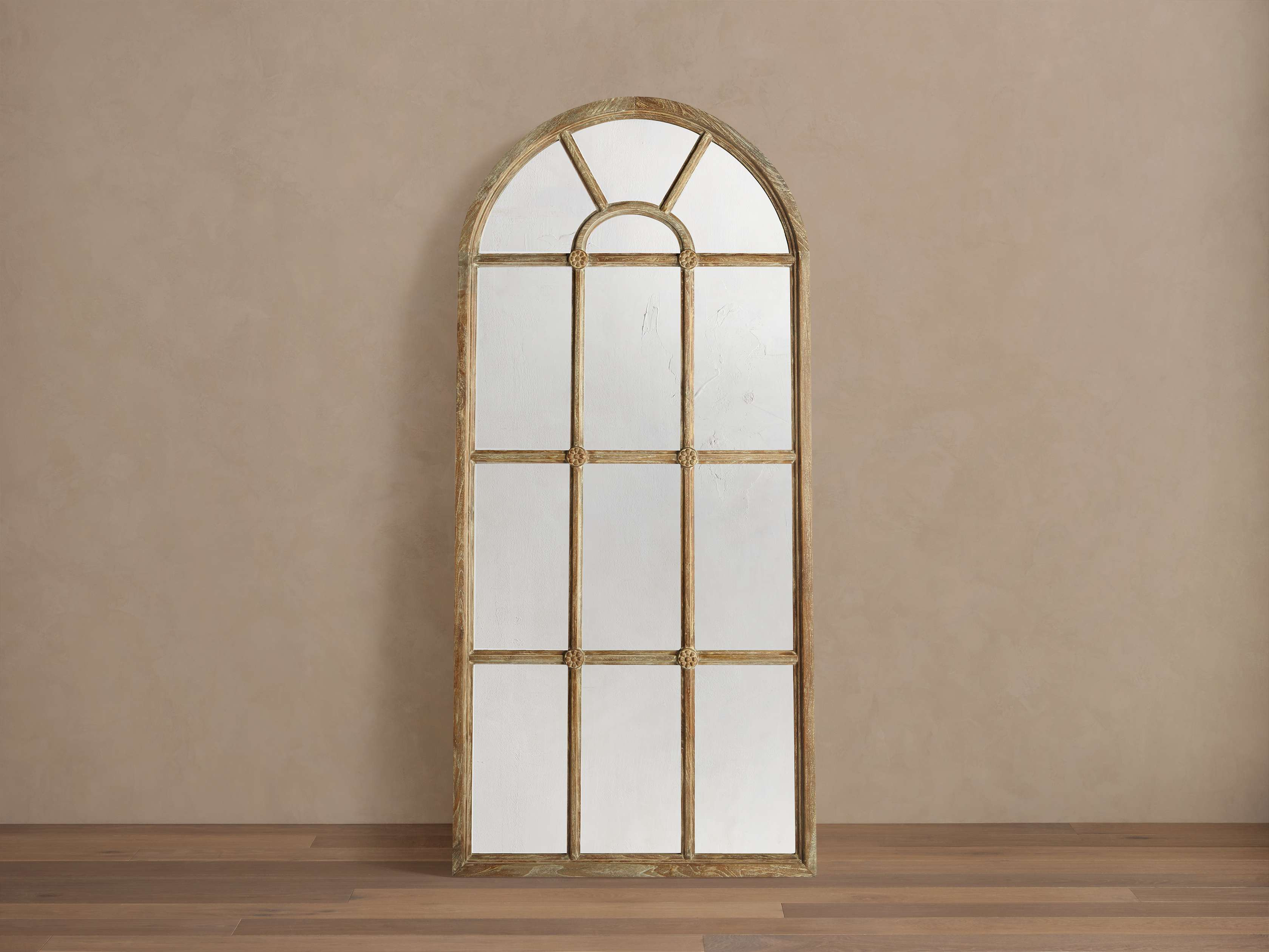 Teak Arched Floor Mirror | Arhaus