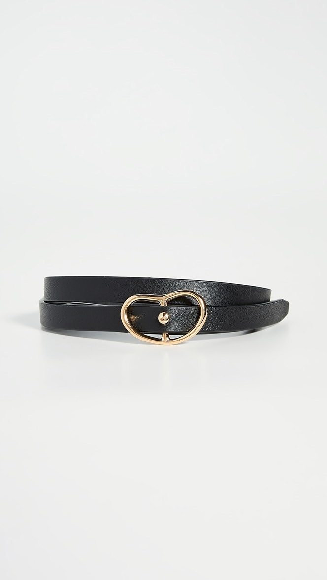 Skinny Georgia Belt in Black | Shopbop