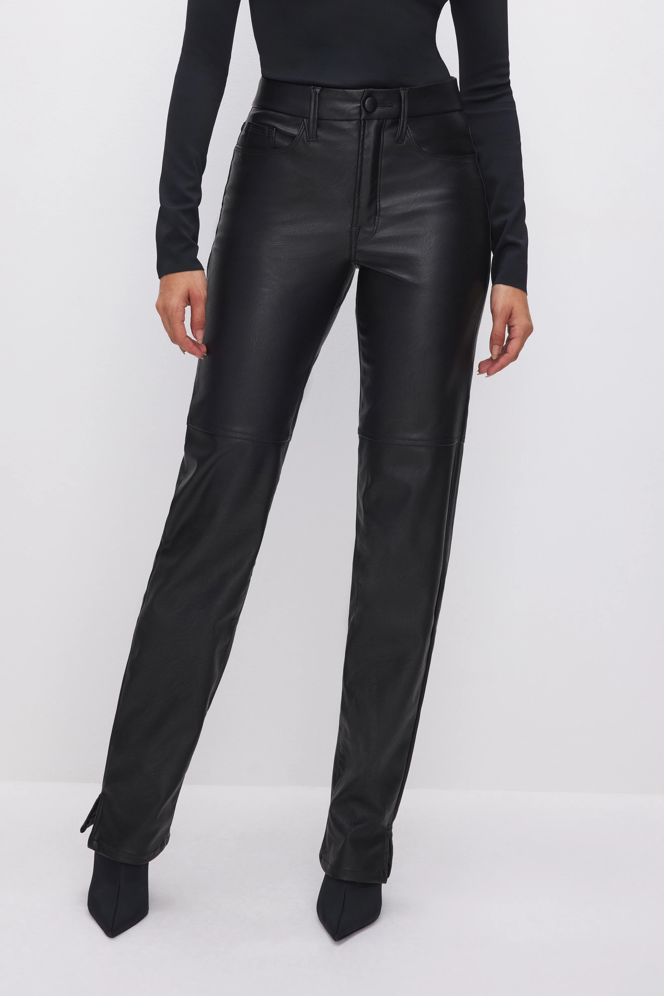 GOOD BOY FAUX LEATHER PANTS | Good American