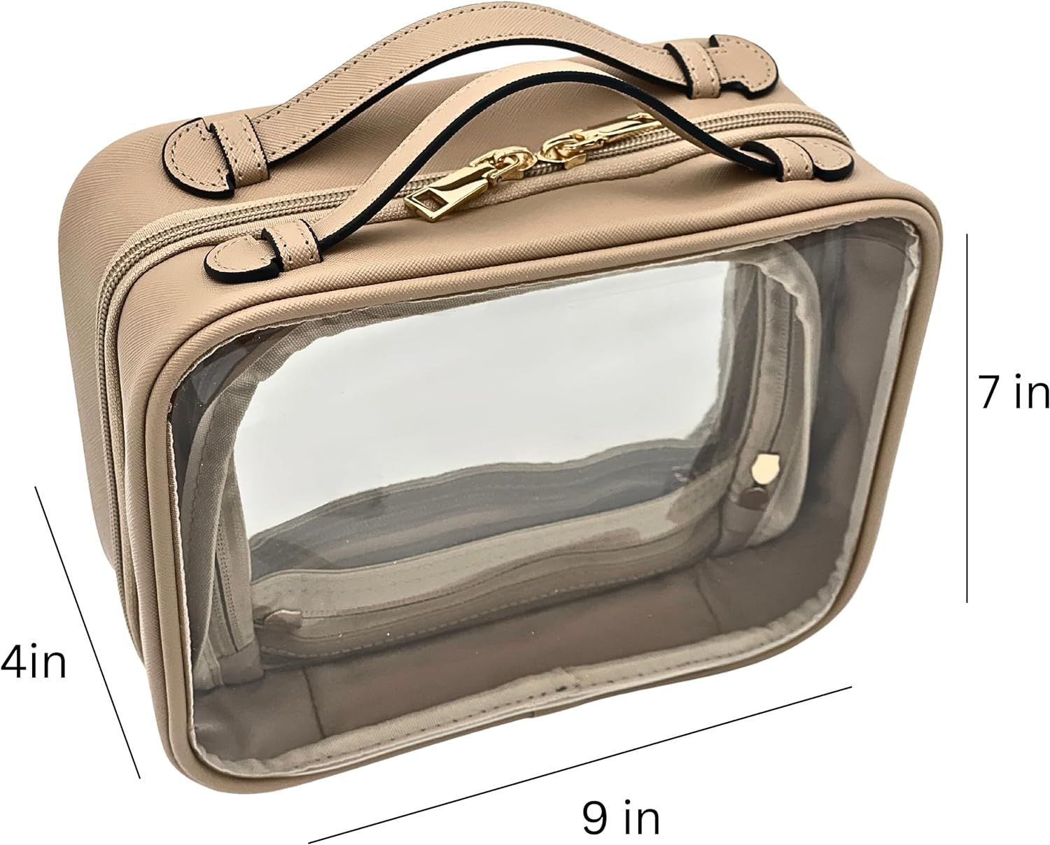 JAZD Clear Makeup Bag Toiletry Bag for Women Cosmetic Case Large Capacity Travel Make Up Bag Orga... | Amazon (US)