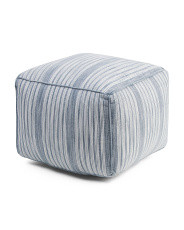 18x14 Striped Pouf | TJ Maxx
