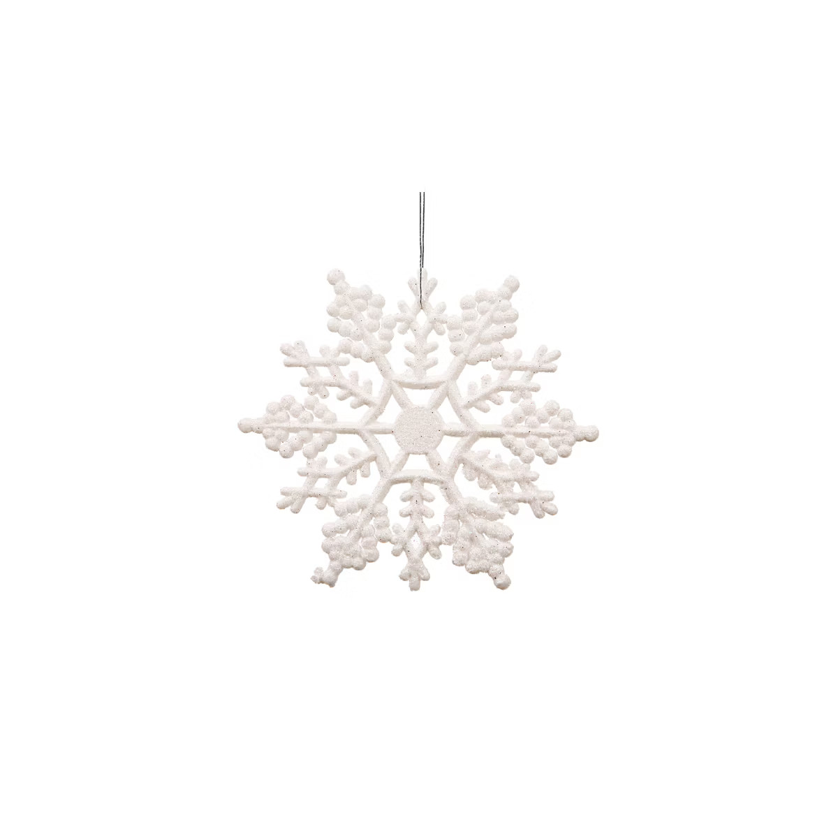 Northlight 24ct Glitter Snowflake Christmas Ornament Set 4" - White | Target