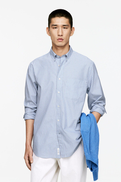 Lockeres Button-down-Hemd – Blau/Streifen – ARKET DE | Arket EU