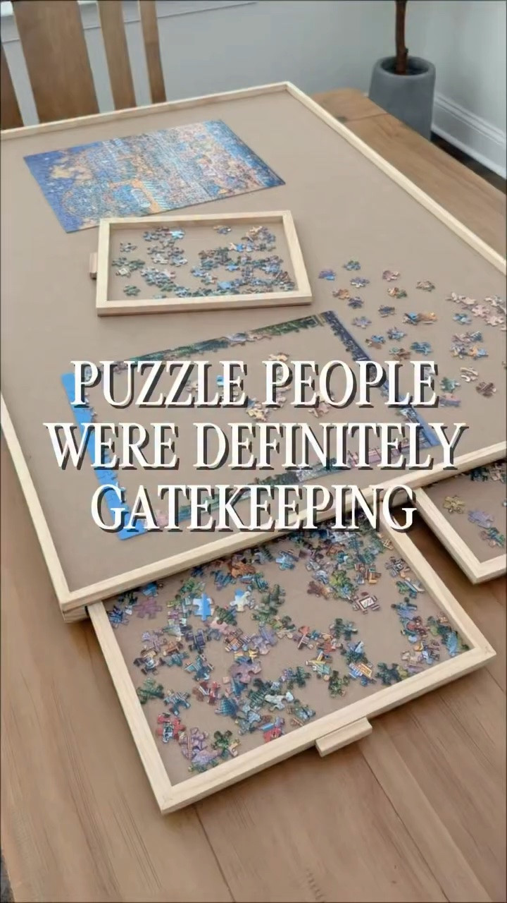 ✨ Follow + Comment the word “PUZZLE” for link.
Easy to organize a puzzle while still in progress without leaving it on a table for weeks. I have a larger size so that multiple people can work on a puzzle at the same time. Makes for a great gift as well!  #amazonhome #amazonmusthave #puzzleboard #amazonfind #giftideas

#LTKmomlife #LTKHome #LTKOver40