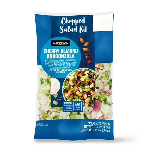 Marketside Cherry Almond Gorgonzola Chopped Salad Kit, 10.7 oz - Walmart.com | Walmart (US)