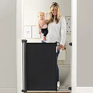 Momcozy Retractable Baby Gate, 33" Tall, Extends up to 55" Wide, Child Safety Baby Gates for Stai... | Amazon (US)