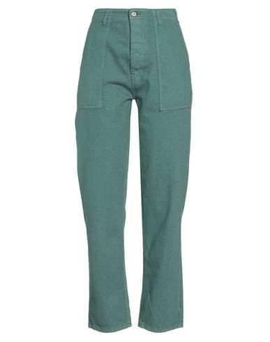 Please Woman Jeans Green Size XS Cotton | YOOX (US)